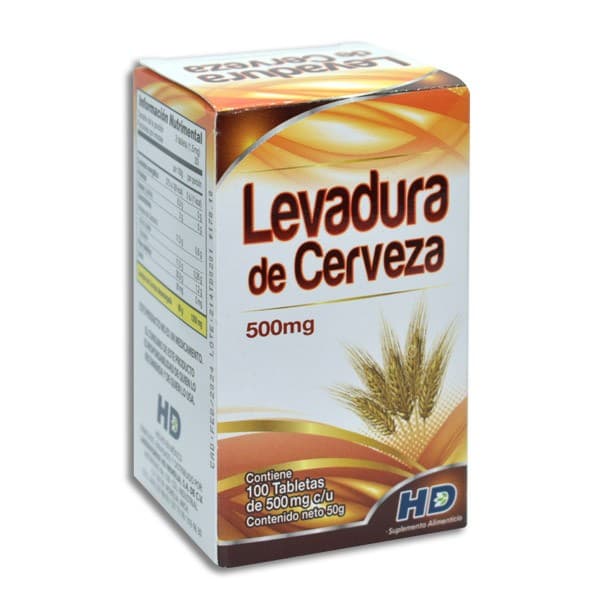 Levadura de Cerveza Hd C/100 Tabs. 500 Mg.