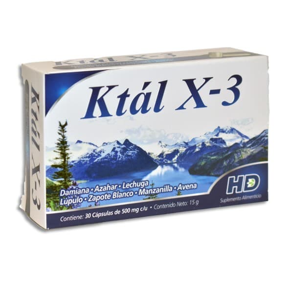 Ktál X-3 C/30 Caps. 500 Mg.