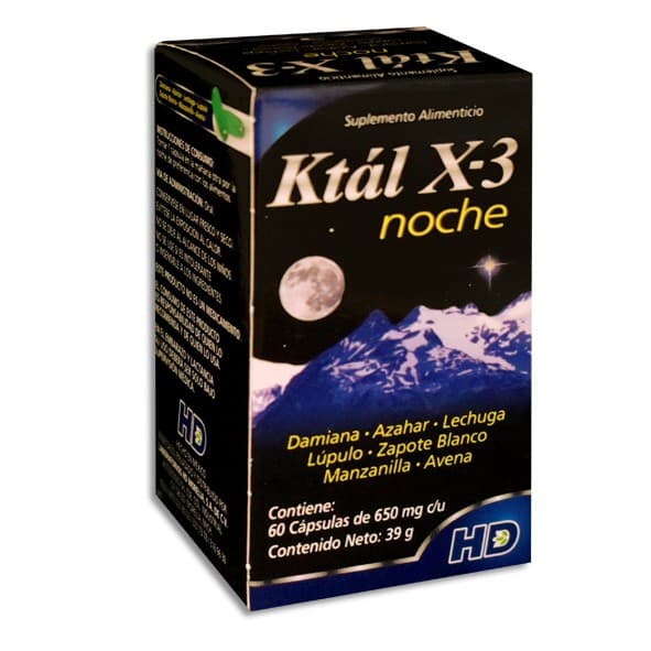 Ktál X-3 Noche C/60 Caps. 650 Mg.