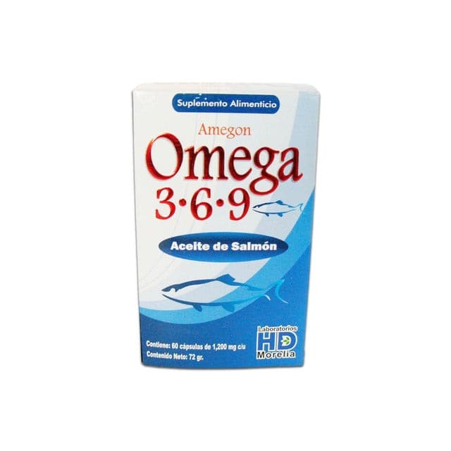 Amegon Omega 3-6-9 Cja/fco. C/60 Caps. 1200 Mg.
