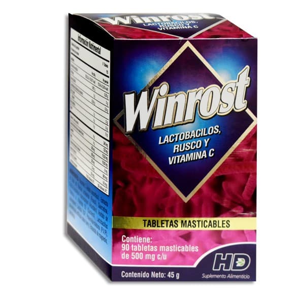 Winrost C/90 Tabs. Masticables 500 Mg.