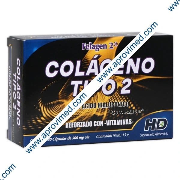 Felagen 2 (colágeno Tipo 2) C/30 Caps. 500 Mg.