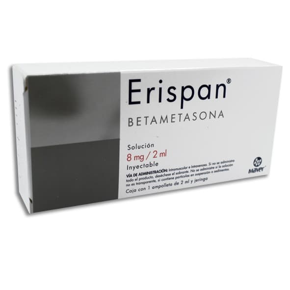 Erispan Sol. Iny. C/1 Ampta. 8 Mg/2 Ml. y Jeringa.