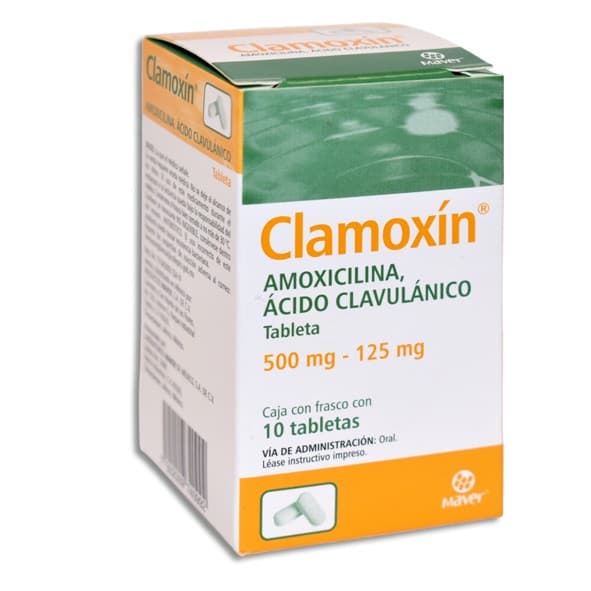 Clamoxín C/10 Tabs. 500/125 Mg.