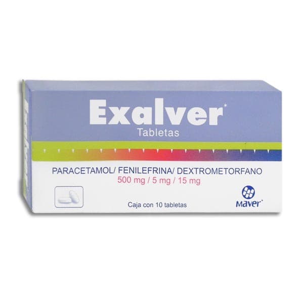 Exalver (pfd) C/10 Tabs. 500/5/15 Mg.