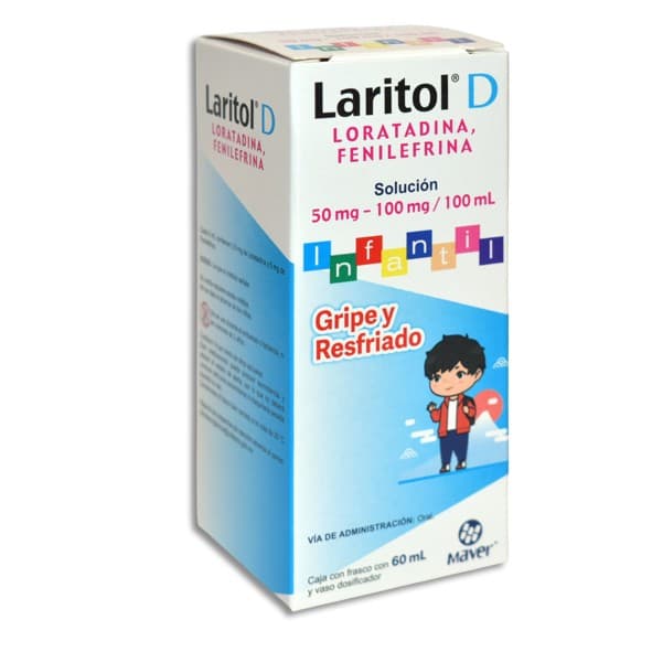 Laritol-d Sol. Infantil Fco. 60 Ml. 50-100 Mg/100 Ml.