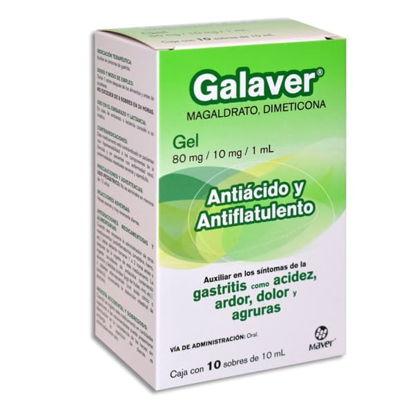 Galaver Gel C/10 Sobs. 10 Ml. 80-10 Mg/1 Ml.