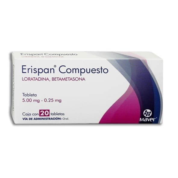 Erispan Compuesto C/20 Tabs. 5.00/0.25 Mg