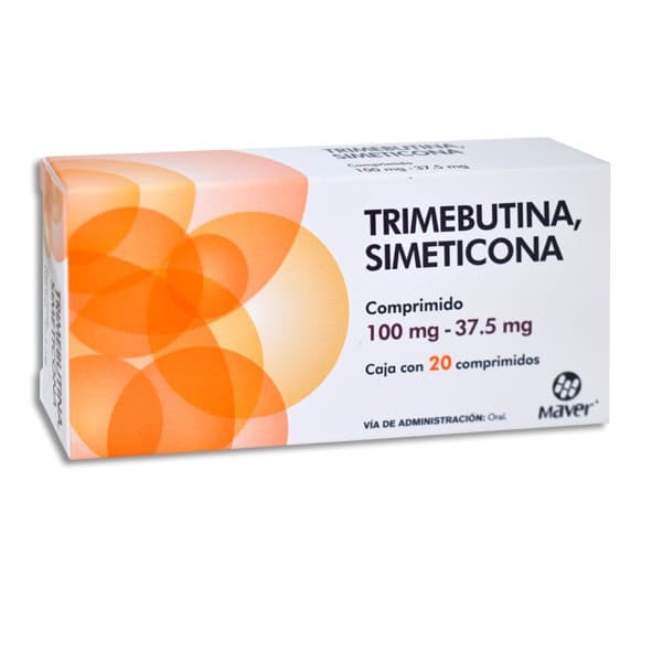 Trimebutina/simeticona (maver) C/20 Comps. 100/37.5 Mg.