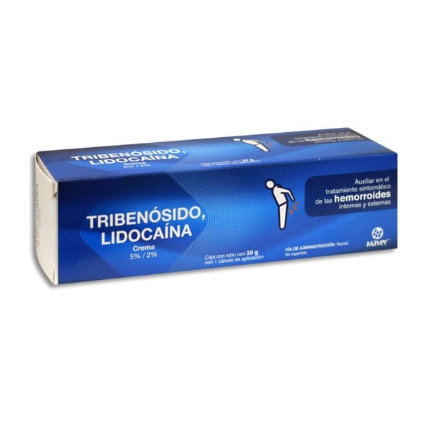 Tribenósido/lidocaína (maver) Crema Rectal 5-2% Tubo C/30 G.