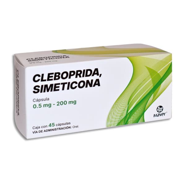 Cleboprida/simeticona (maver) C/45 Caps. 0.5/200 Mg.
