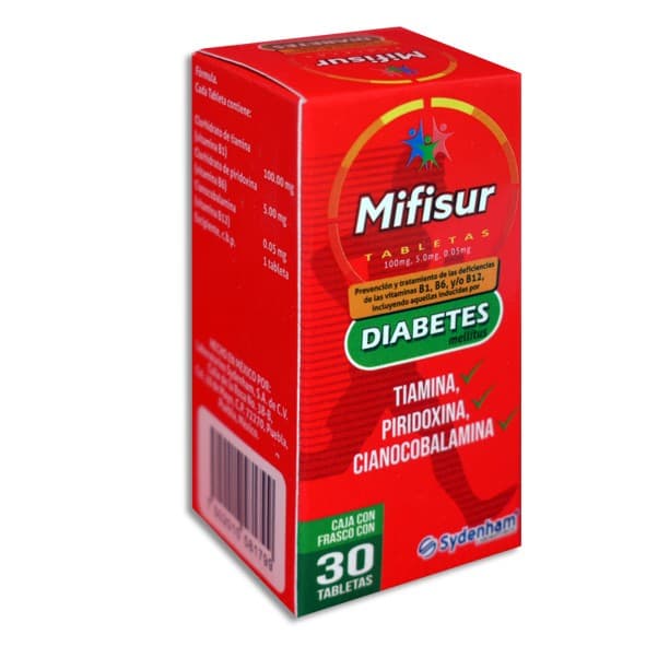 Mifisur Diabetes C/30 Tabs. 100/5/0.05 Mg.