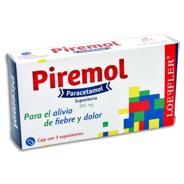 Piremol C/3 Supositorios 300 Mg.