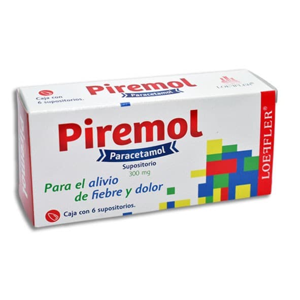 Piremol C/6 Supositorios 300 Mg.