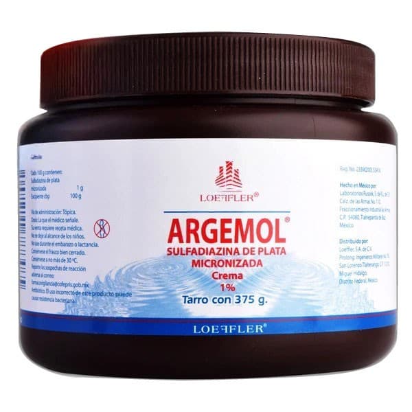 Argemol Crema 1% Tarro C/375 G.
