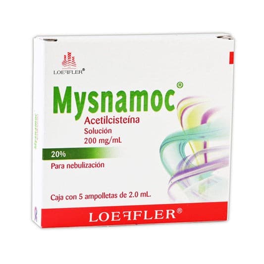 Mysnamoc Solución P/nebn. C/5 Amptas. 2 Ml. 200 Mg/1 Ml.