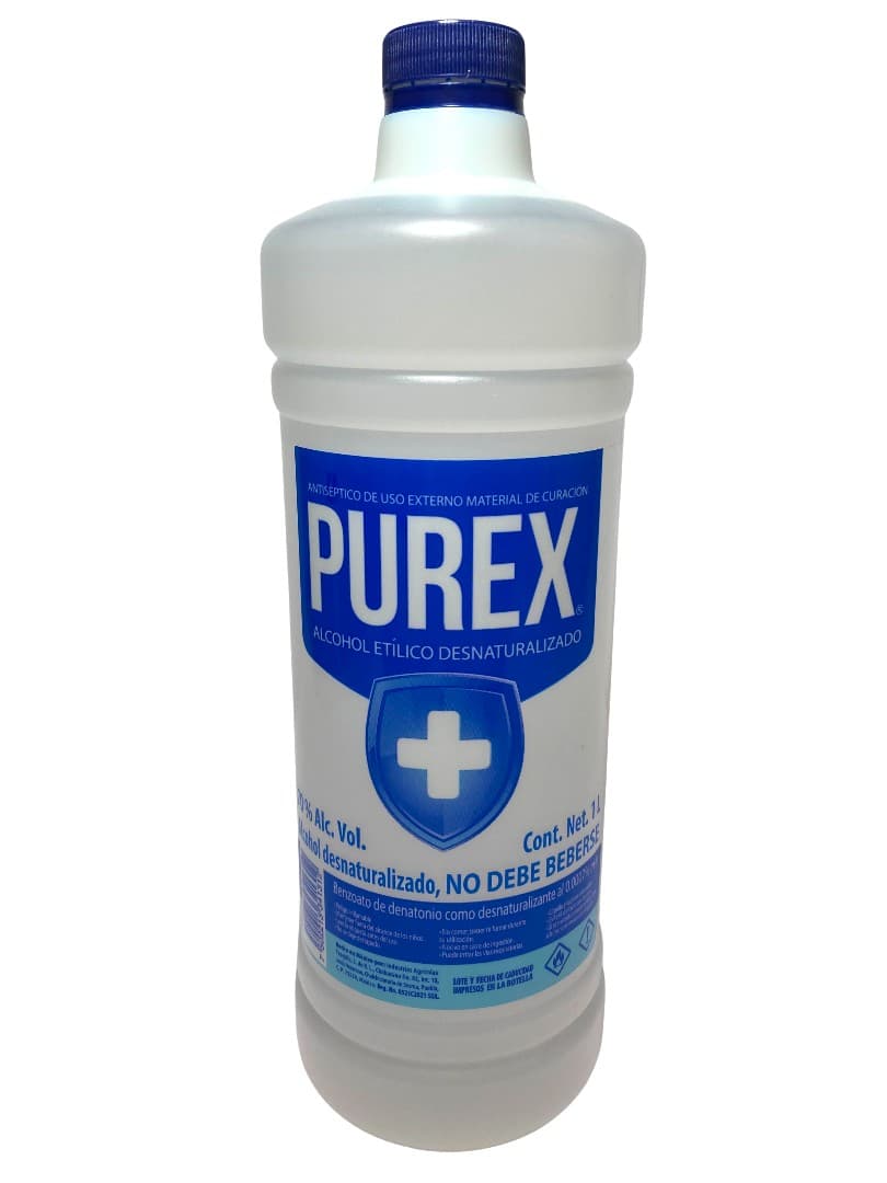 Alcohol Etílico Desnaturalizado (purex) 70% Fco. 1000 Ml.