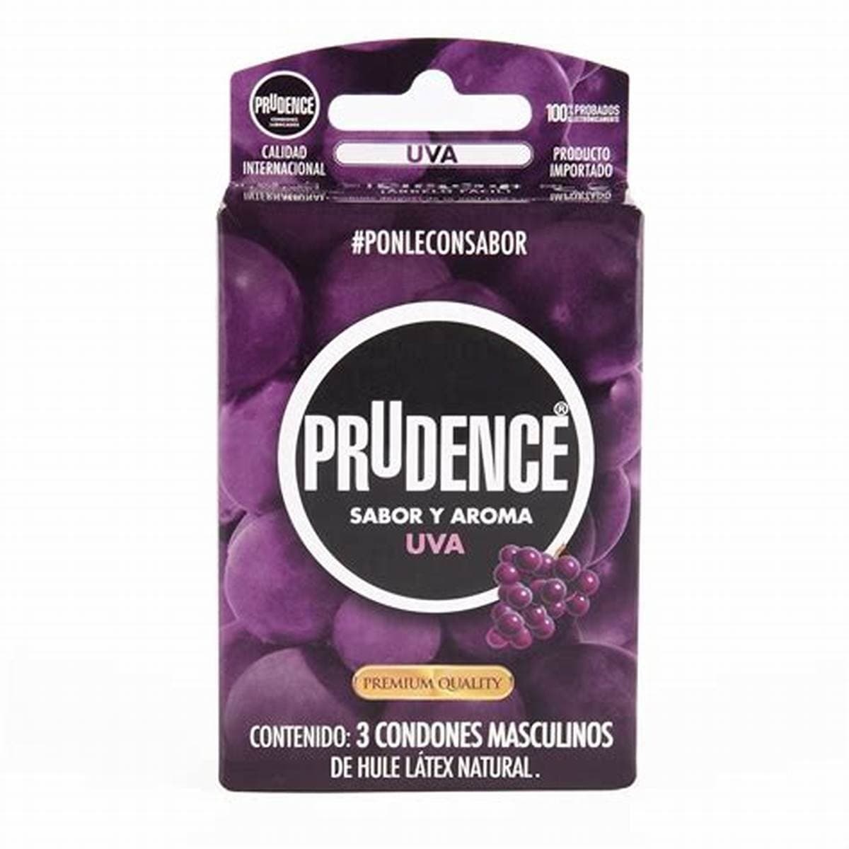 Prudence Sabor y Aroma Uva Blister C/3 Condones.