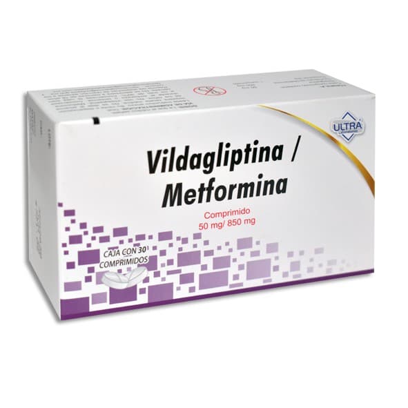 Vildagliptina/metformina (ultra) C/30 Comps. 50/850 Mg.