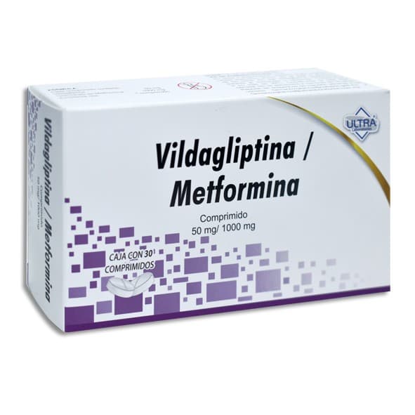 Vildagliptina/metformina (ultra) C/30 Comps. 50/1000 Mg.