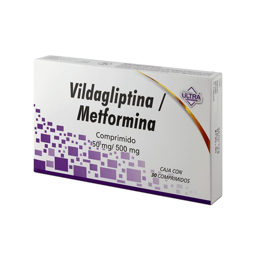 Vildagliptina/metformina (ultra) C/30 Comps. 50/500 Mg.