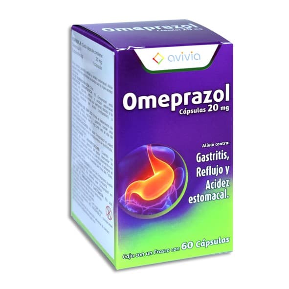 Omeprazol (avivia) C/ 60 Caps. 20 Mg.