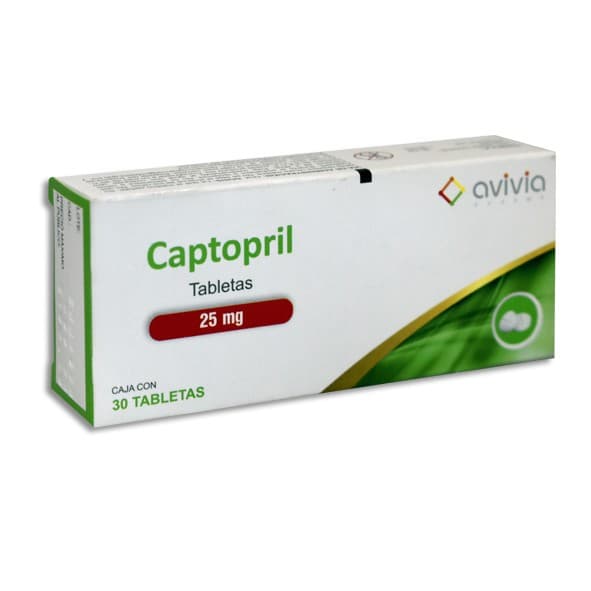 Captopril (avivia) C/ 30 Tabs. 25 Mg.