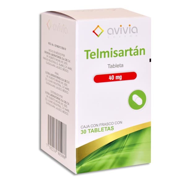 Telmisartán (avivia) C/30 Tabs. 40 Mg.