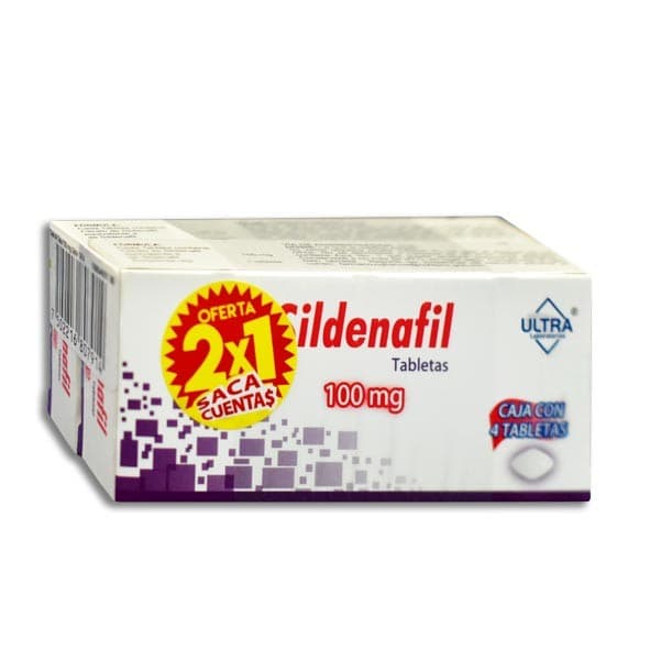 Sildenafil (ultra) C/4 Tabs. 100 Mg (oferta 2x1).
