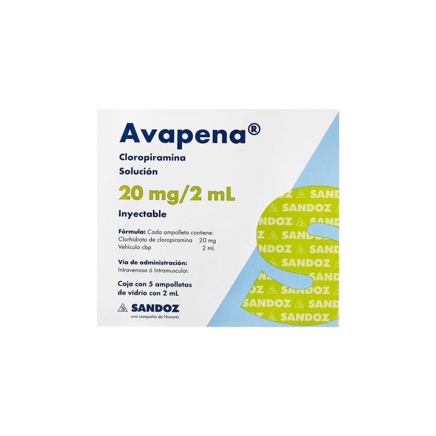 Avapena Sol. Iny. C/5 Amptas. 20 Mg/2 Ml.