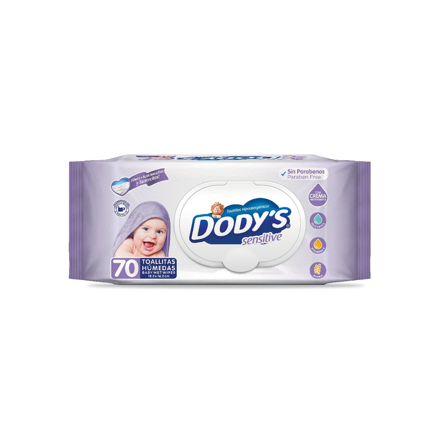 Dodys Sensitive Toallitas Húmedas Paq. C/70 Pzs.