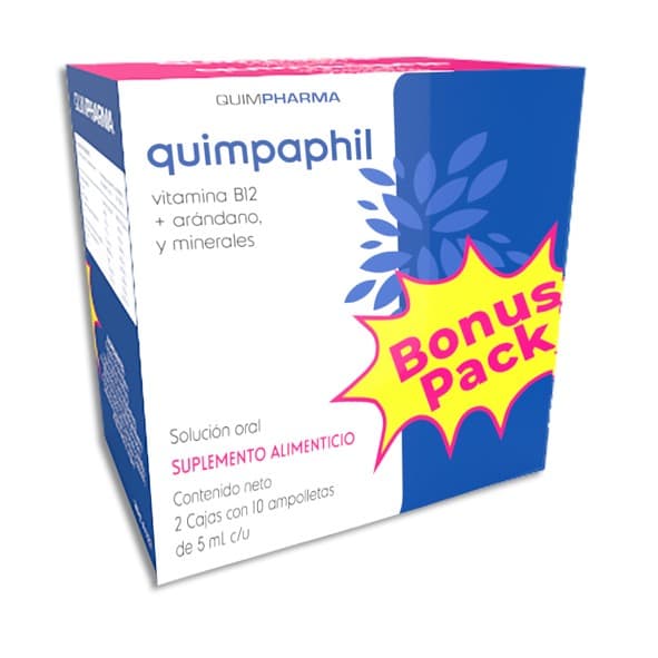 Quimpaphil Sol. Oral C/2x10 Amptas. 5 Ml. (bonus Pack)