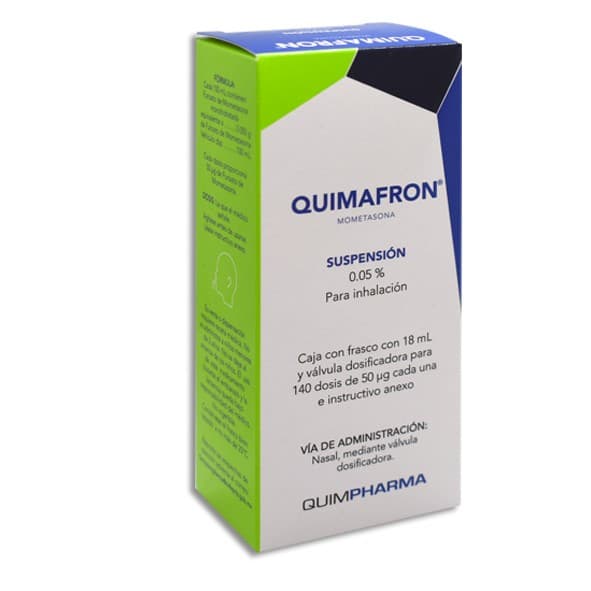 Quimafron Susp. P/inhalación Nasal 0.05% Fco. 18 Ml. C/140 Dosis 50 Mcg.
