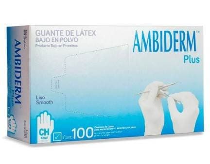 Ambiderm Plus Guante Ltx Exploración Azul No Estéril Ch. C/100 Pzs.