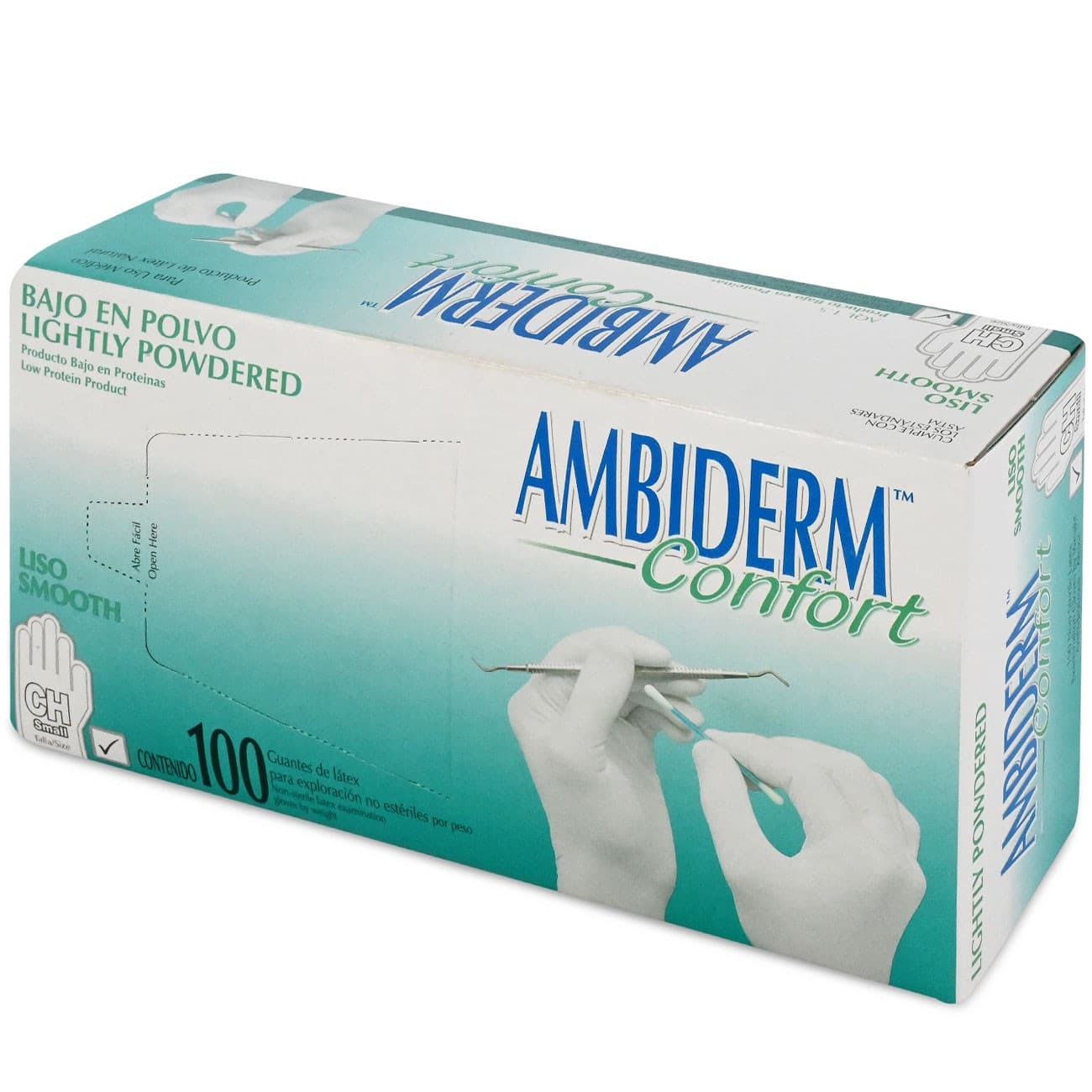 Ambiderm Confort Guante Ltx Exploración Natural No Estéril Ch. C/100 Pzs.