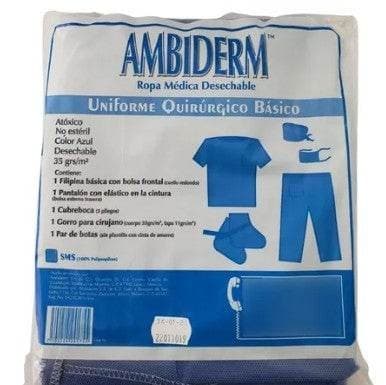 Uniforme Quirúrgico Básico (ambiderm) Col. Azul Bolsa C/1 Pza.