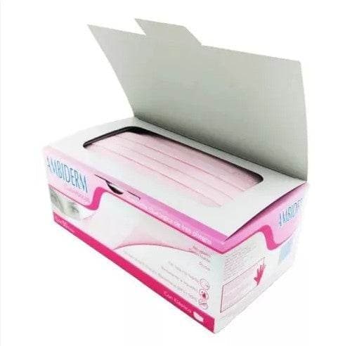Cubrebocas Adulto Dchble. 3 Pliegues Col. Rosa (ambiderm) Cja. C/50 Pzs.