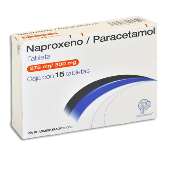 Naproxeno/paracetamol (psicofarma) C/15 Tabs. 275/300 Mg.