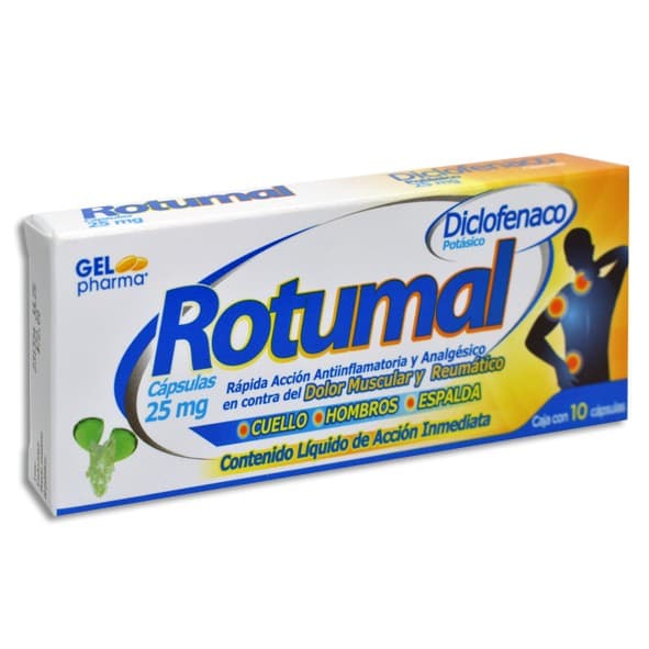 Rotumal /10 Caps. 25 Mg.