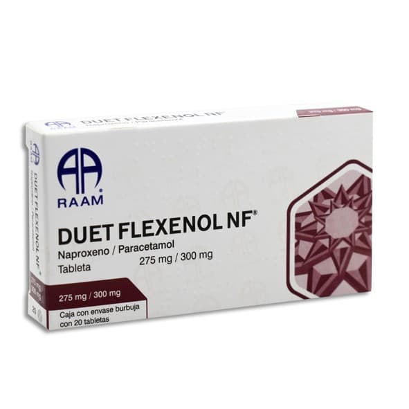 Duet Flexenol Nf C/20 Tabs. 275/300 Mg.