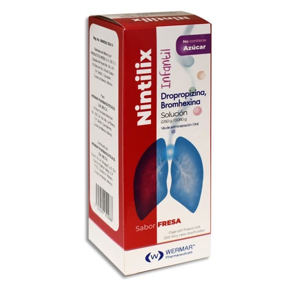 Nintilix Sol. Infantil Sab. Fresa S/a. Fco. 200 Ml. 0.150-0.080 G/100 Ml.