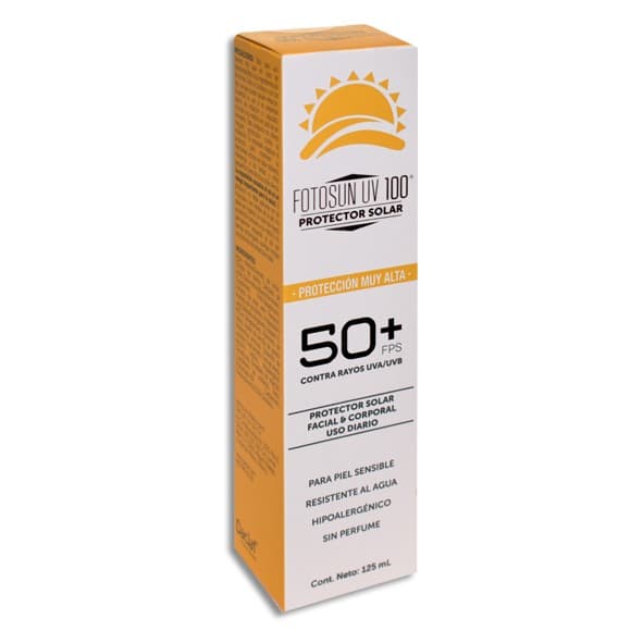 Fotosun Uv 100 P.s. 50+fps Crema Facial y Corporal Tubo 125 Ml.