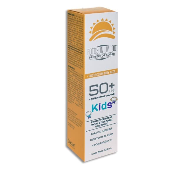 Fotosun Uv 100 P.s. 50+fps Crema Facial y Corporal "kids" Tubo 125 Ml.