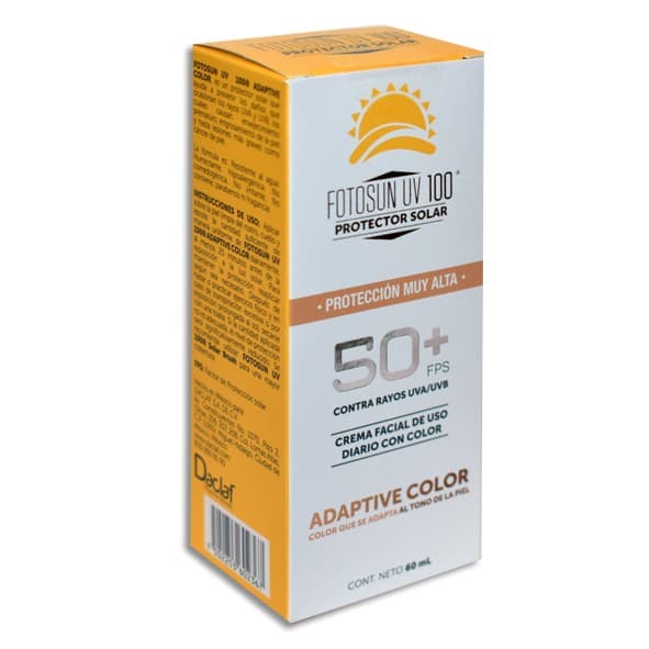 Fotosun Uv 100 P.s. 50+fps Crema Facial "adaptive Color" Tubo 60 Ml.