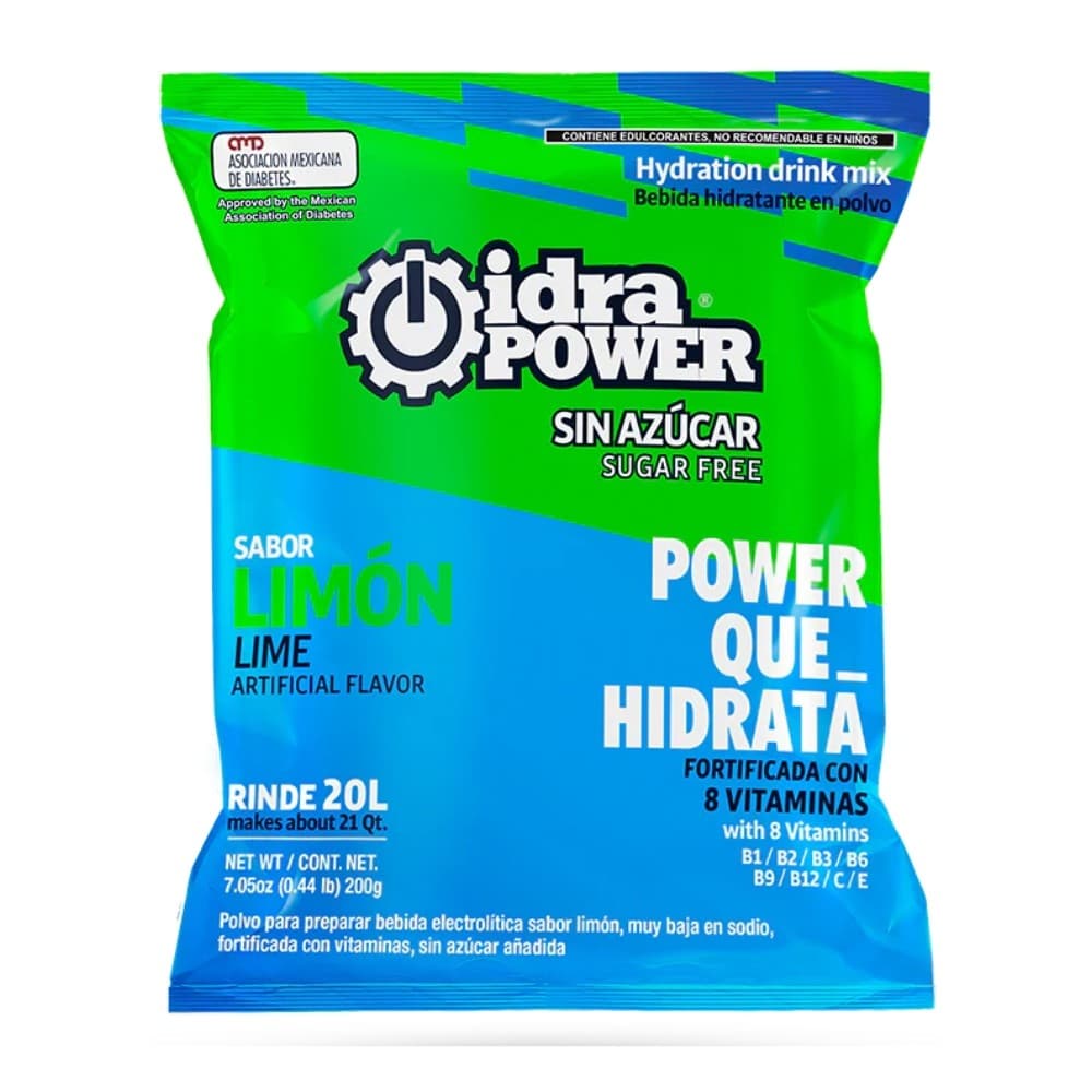 Idrapower Sin Ázucar Sab. Limón Bolsa C/200 G. P/20 L.