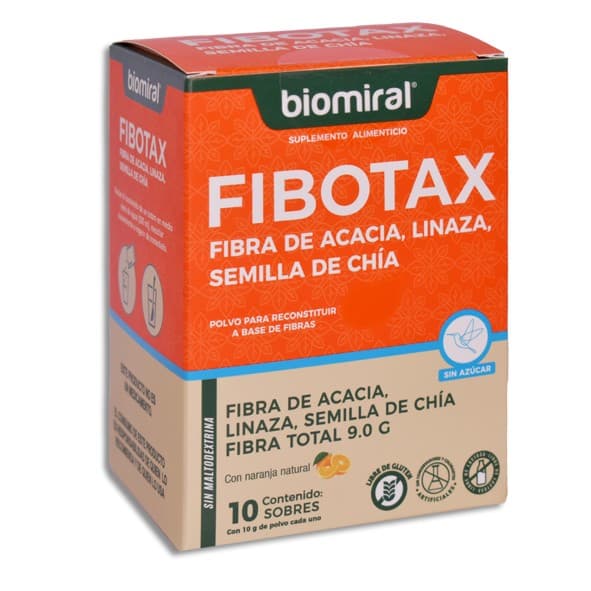 Fibotax C/10 Sobs. Polvo Sab. Naranja S/azúcar 10 G.