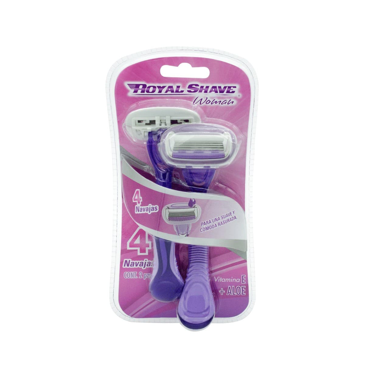 Rastrillo Mujer (royal Shave) C/4 Navajas Blister C/2 Pzs.