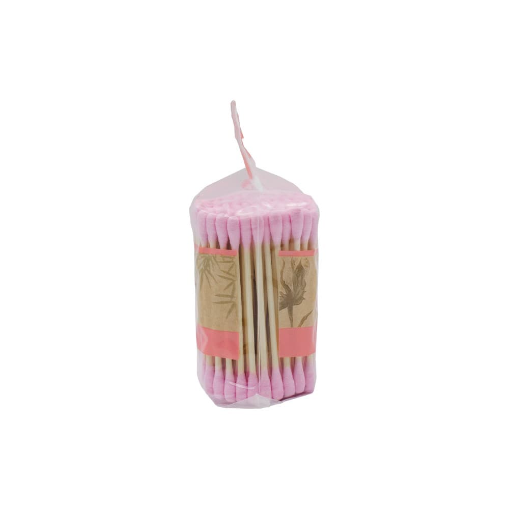 Aplicadores de Algodón Kids Biodegradables (cottoni) Col. Rosa Bolsa C/300 Pzs.