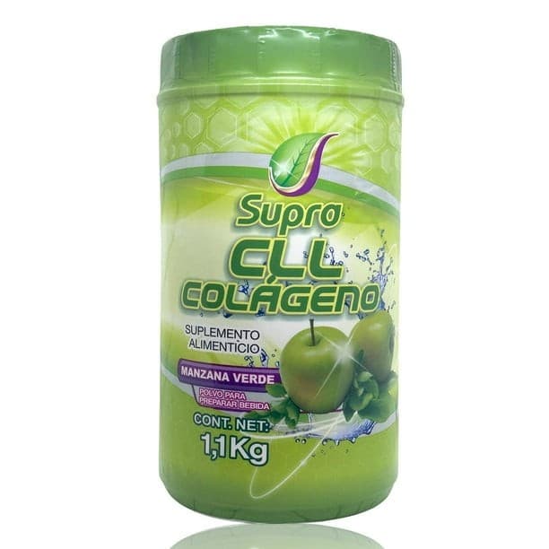 Supra Cll Colageno Polvo C/manzana Verde Bote C/1.1 Kg.