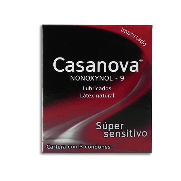 Casanova C/nonoxynol-9 Súper Sensitivo Blister C/3 Conds.